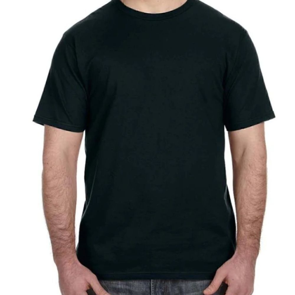 Anvil Men's basic black tshirt BUNDLE OF FOUR